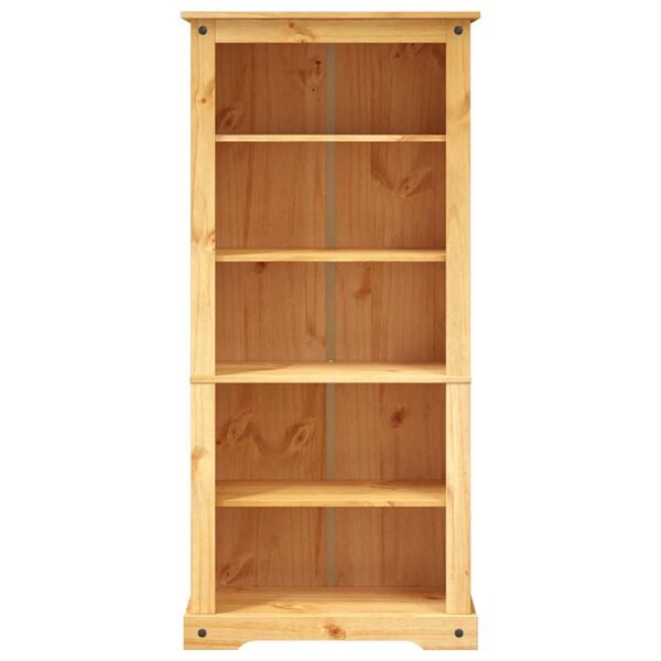 vidaXL 5-Tier Bookcase Mexican Pine Corona Range 80x40x170 cm