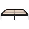 vidaXL Bed Frame without Mattress Black Solid Wood 120x200 cm