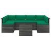 vidaXL 7 Piece Garden Pallet Lounge Set with Cushions Solid Pinewood