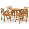 vidaXL 5 Piece Garden Dining Set Solid Wood Acacia