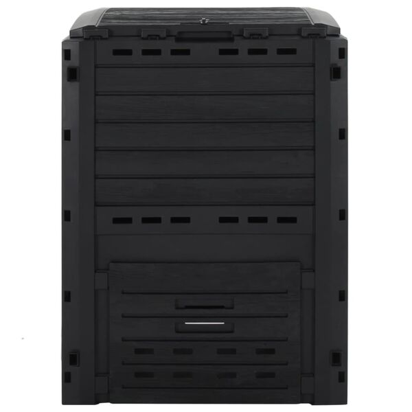 vidaXL Garden Composter Black 280 L Polypropylene