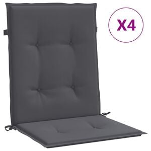 vidaXL Garden chair cushions Anthracite 100 x 50 x 3 cm