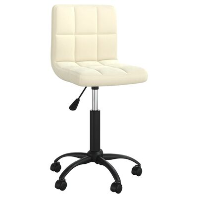 vidaXL Swivel Office Chair Cream Velvet