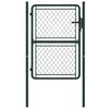 vidaXL Garden Gate Steel 100x150 cm Green