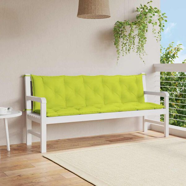 vidaXL Garden Bench Cushion Bright Green 180x(50+50)x7cm Oxford Fabric
