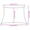 vidaXL Sunshade Sail 160 g/m&sup2; Red 4/5x3 m HDPE