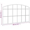 vidaXL Wall Mirror Black 100x60 cm Arch Iron