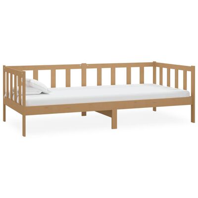 vidaXL Day Bed with Mattress 90x200 cm Honey Brown Solid Wood Pine