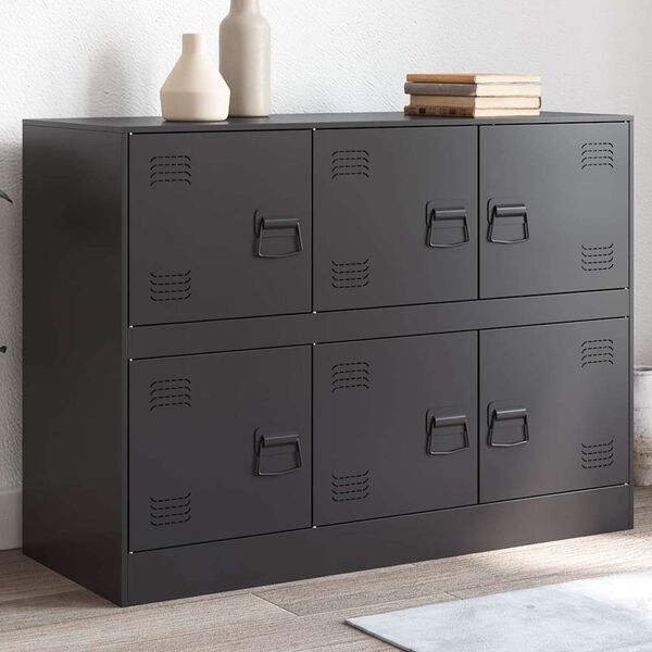 vidaXL Sideboard Black 99x39x73 cm Steel
