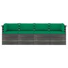 vidaXL Garden 4-Seater Pallet Sofa with Cushions Solid Pinewood