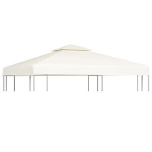 vidaXL Gazebo Cover Canopy Replacement 310 g / m&sup2; Cream White 3 x 3 m