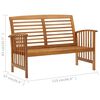 vidaXL 2 Piece Garden Lounge Set Solid Acacia Wood