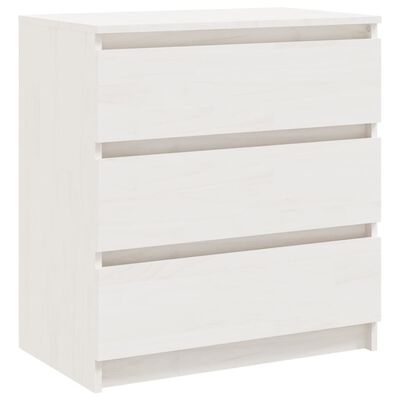 vidaXL Bedside Cabinets 2 pcs White 60x36x64 cm Solid Pinewood