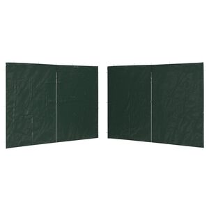 vidaXL Party Tent Sidewall 2 pcs with Zipper PE Green