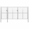 vidaXL Garden Gate Steel 400x150 cm Silver