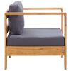 vidaXL Garden Sofa Chair with Cushion Dark Grey Solid Acacia Wood
