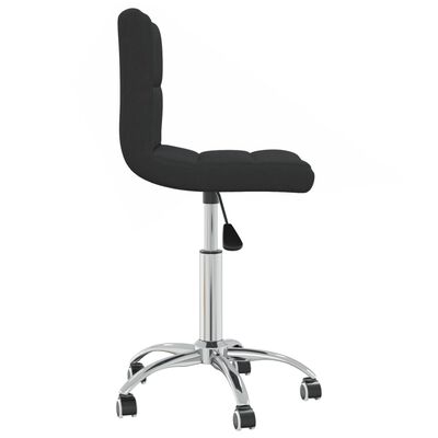 vidaXL Swivel Office Chair Black Fabric
