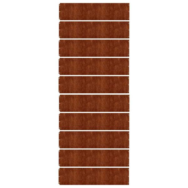 vidaXL Lawn Edgings 10 pcs 25x103 cm Flexible Corten steel