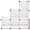 vidaXL Storage Cube Organiser with 6 Compartments White