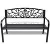 vidaXL Garden Bench 127 cm Cast Iron Black