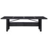 vidaXL Outdoor Dining Set with Cushion 11 pcs Black Poly rattan