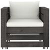 vidaXL 7 Piece Garden Lounge Set with Cushions Grey Impregnated Wood
