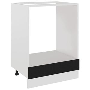 vidaXL Oven Cabinet | Black | Engineered wood | 60 x 46 x 81.5 cm | Modern