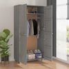 vidaXL Wardrobe HAMAR Light Grey 89x50x180 cm Solid Wood Pine