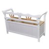 vidaXL Storage Bench 126x42x75 cm Wood White