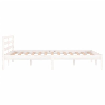 vidaXL Bed Frame without Mattress Solid Wood Pine 120x200 cm White