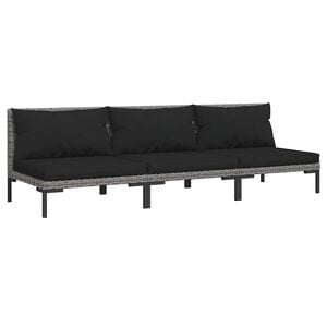 vidaXL Garden Sofa | Dark Grey | Powder-coated steel | Standard | Garden Sofa