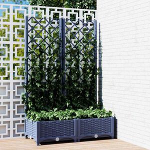 vidaXL Garden Planter | Blue grey | Polypropylene | Large | Planters
