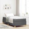 vidaXL Bed Frame with Mattress Dark Grey 90 x 200 cm Fabric