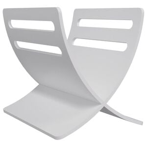 vidaXL Magazine Rack | White | Poplar plywood | Compact | Magazine Rack | Cubic