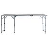 vidaXL Foldable Camping Table Grey Aluminium 180x60 cm