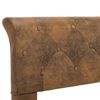 vidaXL Bed Frame without Mattress Brown Faux Suede Leather 180x200 cm Super King