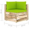vidaXL 5 Piece Garden Lounge Set with Cushions Green Impregnated Wood