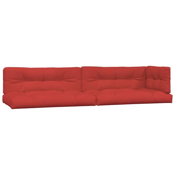 vidaXL Pallet Cushions 5 pcs Red Fabric