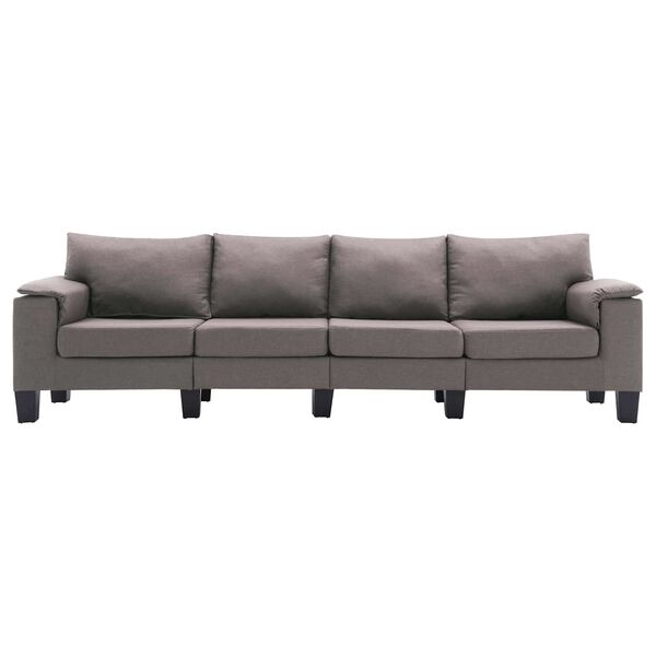 vidaXL Sofa Taupe 4-Seater Fabric