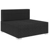 vidaXL Sectional Middle Seat 1 pc with Cushions Poly Rattan Black