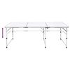 Foldable Camping Table Height Adjustable Aluminium 180 x 60 cm