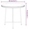 vidaXL Dining Table Black Ø80 cm Tempered Glass and Steel