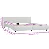 vidaXL Bed Frame with LED without Mattress White 180x200 cm Super King