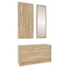 vidaXL 3-in-1 Shoe Cabinet Set Sonoma Oak Engineered Wood
