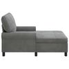 vidaXL Chaise Lounge with Cushion Dark Grey 91 x 157 x 91 cm Velvet