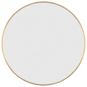 vidaXL Wall Mirror | Gold | Glass, PVC | 50 cm | Wall mounting | Wall Mirror
