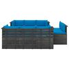 vidaXL 9 Piece Garden Pallet Lounge Set with Cushions Solid Pinewood