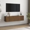 vidaXL TV Wall Cabinet Brown Oak 120x30x30 cm Engineered Wood