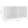 vidaXL TV Cabinets 2 pcs High Gloss White 72x35x36.5 cm Engineered Wood