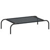 vidaXL Elevated Dog Bed Black S Textilene